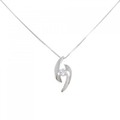 K18WG ダイヤモンド ネックレス 0.10CT
