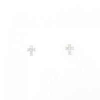 PT クロス ダイヤモンド ピアス