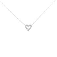PT ハート ダイヤモンド ネックレス 0.08CT