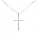 K18WG クロス ダイヤモンド ネックレス 0.91CT