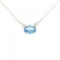 K18YG ブルートパーズ ネックレス 0.70CT