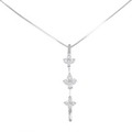 K18WG 2WAY ダイヤモンド ネックレス 0.30CT