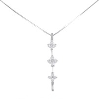 K18WG 2WAY ダイヤモンド ネックレス 0.30CT