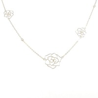 K18YG フラワー ダイヤモンド ネックレス 0.08CT