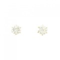 K18YG ダイヤモンド ピアス 0.502CT 0.524CT I-J SI2 Fair