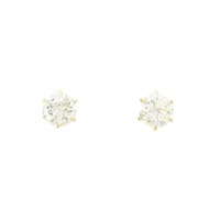 K18YG ダイヤモンド ピアス 0.502CT 0.524CT I-J SI2 Fair