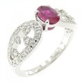K18WG ルビー リング 0.52CT