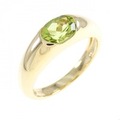 K18YG ペリドット リング