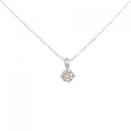 K18WG ソリティア ダイヤモンド ネックレス 0.30CT