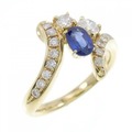 K18YG サファイヤ リング 0.47CT
