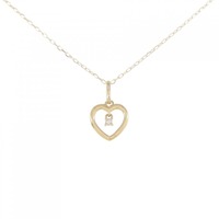 K18YG ハート ダイヤモンド ネックレス 0.02CT