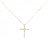 【リメイク】K18YG クロス ダイヤモンド ネックレス 0.25CT