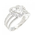 K18WG ハート ダイヤモンド リング 0.75CT