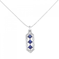 PT サファイヤ ネックレス 0.66CT