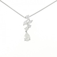PT ダイヤモンド ネックレス 1.071CT H SI2 ペアシェイプ