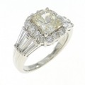 PT ダイヤモンド リング 1.008CT LY SI1 ファンシーカット