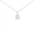 K18WG ダイヤモンド ネックレス 1.372CT H SI2 ペアシェイプ