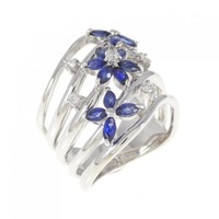 PT フラワー サファイヤ リング 1.20CT