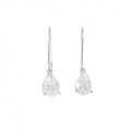 PT/K14WG ダイヤモンド ピアス 1.006CT 1.011CT H SI2 ペアシェイプ