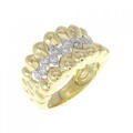 K18YG/PT ダイヤモンド リング 0.161CT
