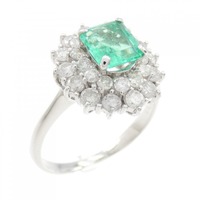 PT エメラルド リング 0.84CT