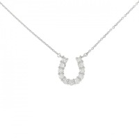 【新品】PT ホースシュー ダイヤモンド ネックレス 0.302CT