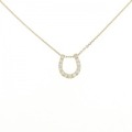 K18YG ホースシュー ダイヤモンド ネックレス 0.17CT