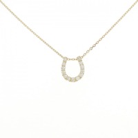 K18YG ホースシュー ダイヤモンド ネックレス 0.17CT