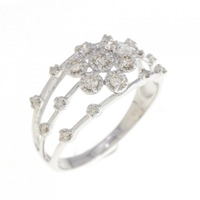 K18WG ダイヤモンド リング 0.25CT
