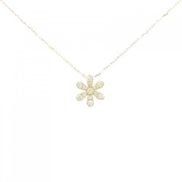 K18YG フラワー ダイヤモンド ネックレス 0.18CT