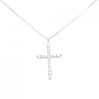 【リメイク】PT クロス ダイヤモンド ネックレス 0.15CT