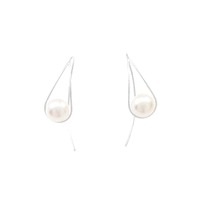 【新品】K18WG アコヤパール ピアス 7.5mm