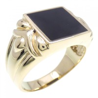 【新品】K18YG オニキス リング