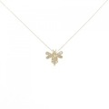 【新品】K18YG ビー ダイヤモンド ネックレス 0.09CT