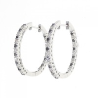 K18WG ダイヤモンド ピアス 0.50CT