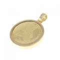 K18YG枠 コイン ペンダント