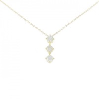 K18YG スリーストーン ダイヤモンド ネックレス 0.51CT