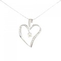 K18WG ハート ダイヤモンド ネックレス 0.310CT