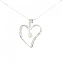 K18WG ハート ダイヤモンド ネックレス 0.310CT
