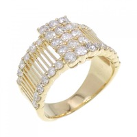 K18YG パヴェ ダイヤモンド リング 1.00CT