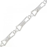 K18WG ダイヤモンド ブレスレット 1.01CT