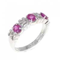 K18WG ルビー リング 0.56CT