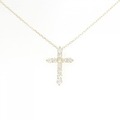 K18YG クロス ダイヤモンド ネックレス 0.50CT