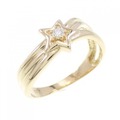 K18YG スター ダイヤモンド リング 0.03CT