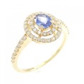 【新品】K18YG サファイヤ リング 0.43CT