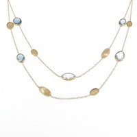 750YG ブルートパーズ ネックレス