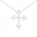 K18WG クロス ダイヤモンド ネックレス 1.00CT