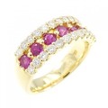 K18YG ルビー リング 0.60CT
