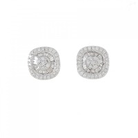 K18WG ダイヤモンド ピアス 0.50CT