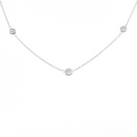 K18WG ダイヤモンド ネックレス 0.53CT